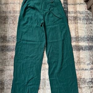 Chic Green Wide-Leg Pants